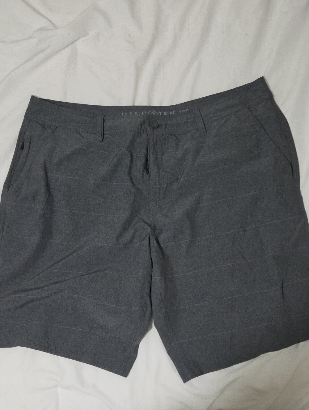 Hang Ten Men's Charcoal Gray Flat Front Shorts